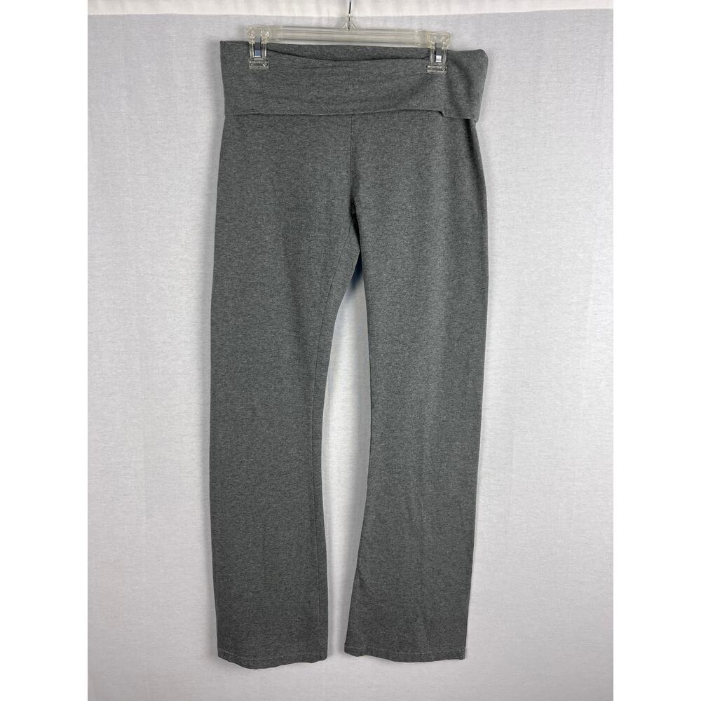 Vintage Y2K Aerie Leggings Foldover Flare Yoga Pants Logo Spell Out Lounge